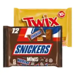Snickers, Mars, Twix, Milky Way oder Bounty Minis