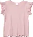 Bild 1 von ALANA T-Shirt mit Ripp-Struktur & Rüschen, rosa, Gr. 104, 1 St
