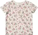 Bild 1 von ALANA T-Shirt mit Blumen-Muster & Ripp-Struktur, weiß, Gr. 92, 1 St