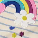 Bild 2 von ALANA T-Shirt mit Regenbogen-Applikation, blau + weiß, Gr. 92, 1 St