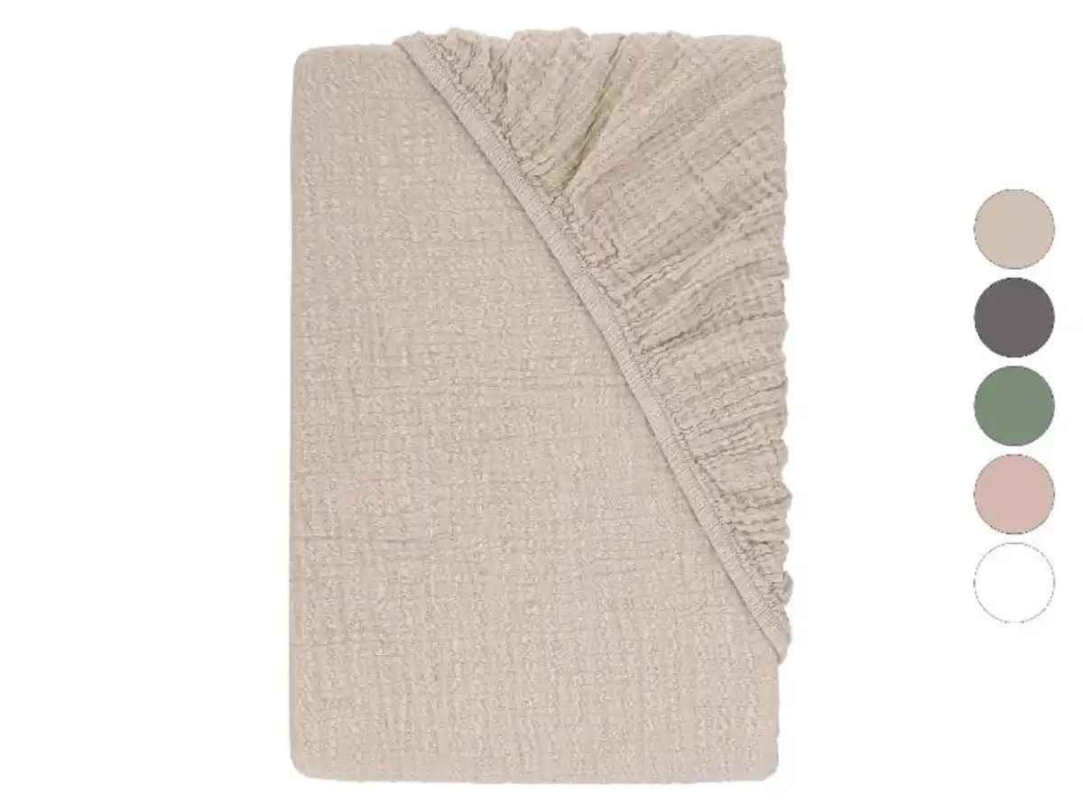 Bild 3 von LIVARNO® Musselin-Spannbettlaken, 90-100 x 200 cm
