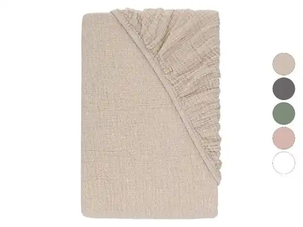 Bild 3 von LIVARNO® Musselin-Spannbettlaken, 90-100 x 200 cm
