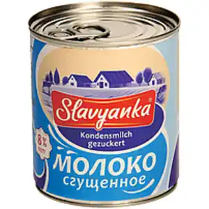 Gezuckerte Kondensmilch "Slavyanka", wärmebehandelt 8 % Fett...