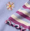 Bild 2 von ALANA T-Shirts mit Ringel-Muster & Blumen-Stickerei, lila + rosa, Gr. 134, 2 St
