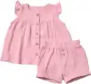 Bild 1 von ALANA Set mit Tunika und Shorts aus Musselin, rosa, Gr. 104, 1 St