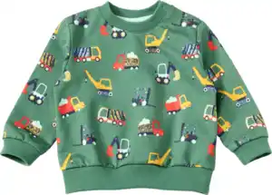 ALANA Sweatshirt mit Baustellen-Muster, grün, Gr. 74, 1 St