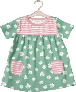 ALANA Tunika mit Blumen-Muster, grün & rosa, Gr. 104, 1 St