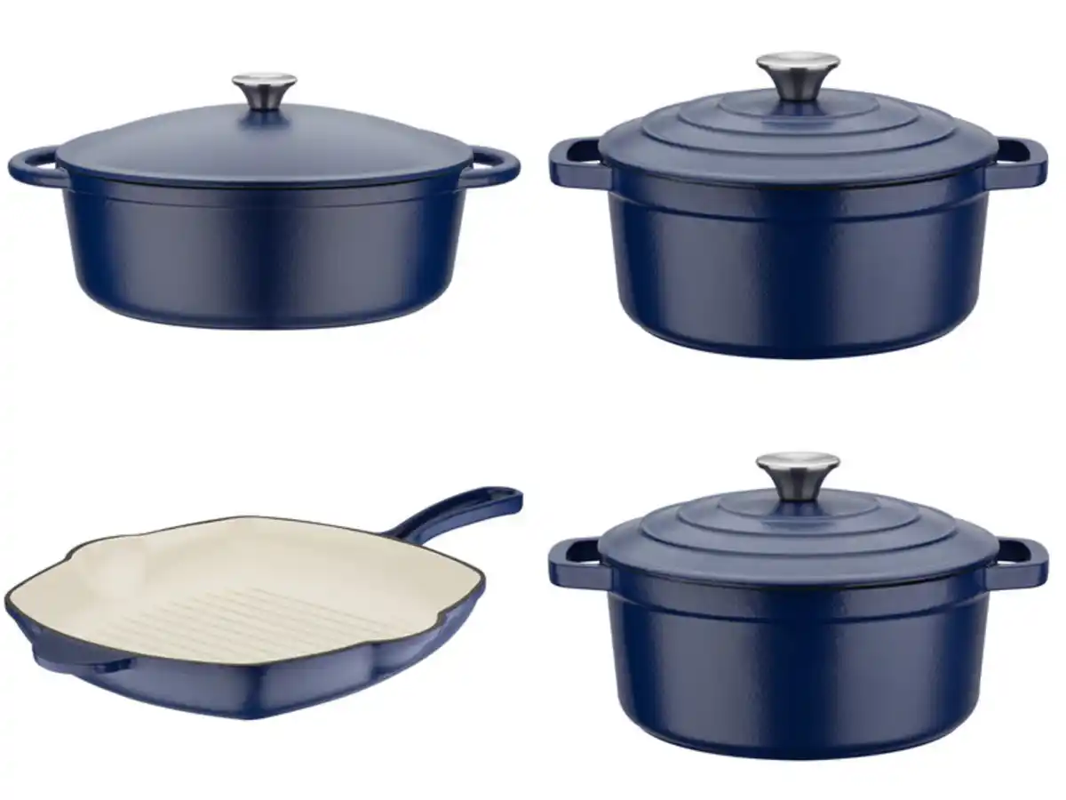Bild 3 von GSW Gusseisen-Kochtopf/ -Pfanne/ -Bräter »BLUE MAGIC«