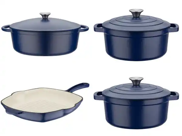 Bild 3 von GSW Gusseisen-Kochtopf/ -Pfanne/ -Bräter »BLUE MAGIC«