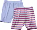 Bild 1 von ALANA Radlerhosen mit Ringel-Muster & Ripp-Struktur, lila + rosa, Gr. 116, 2 St
