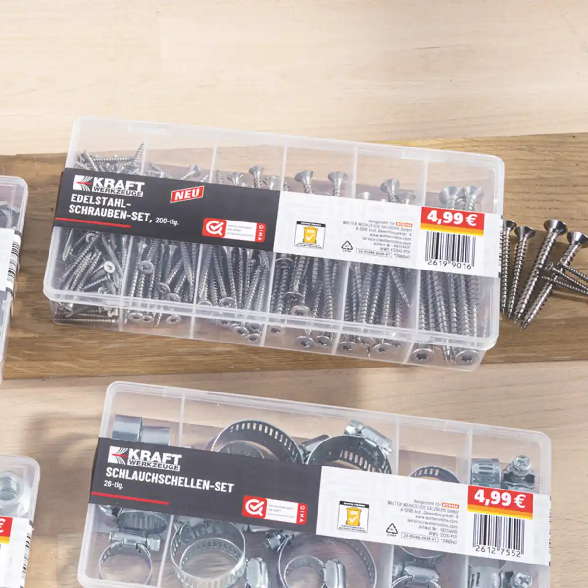 Bild 1 von Kraft Werkzeuge Edelstahl-Schrauben-Set 200-tlg.
