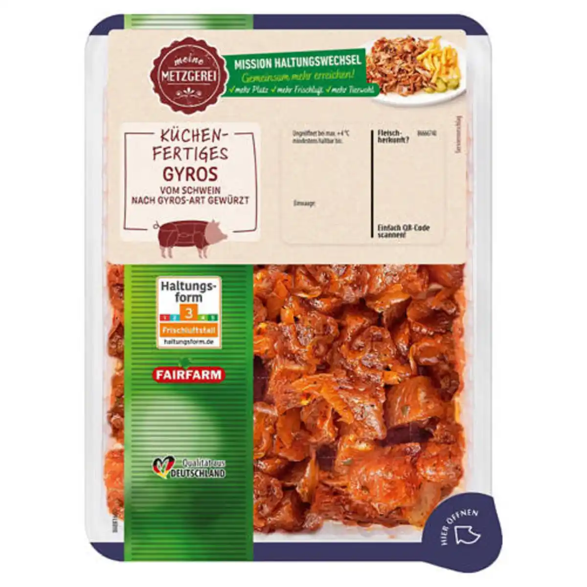 Bild 1 von MEINE METZGEREI Schweine-Gyros 500 g