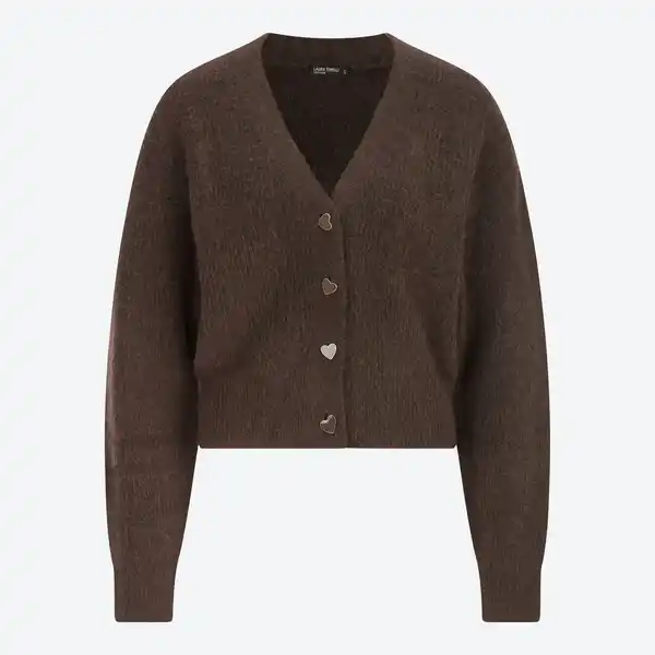 Bild 3 von Damen-Cardigan mit Herzknöpfen