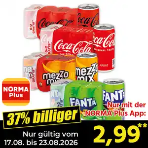 Coca-Cola/ Fanta/ MezzoMix Erfrischungsgetränk