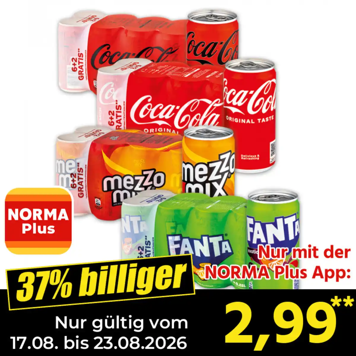Bild 1 von Coca-Cola/ Fanta/ MezzoMix Erfrischungsgetränk