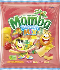 Mamba Mamba Beach Mix Kaustreifen mit Fruchtgeschmack 1 x160g, 160 g