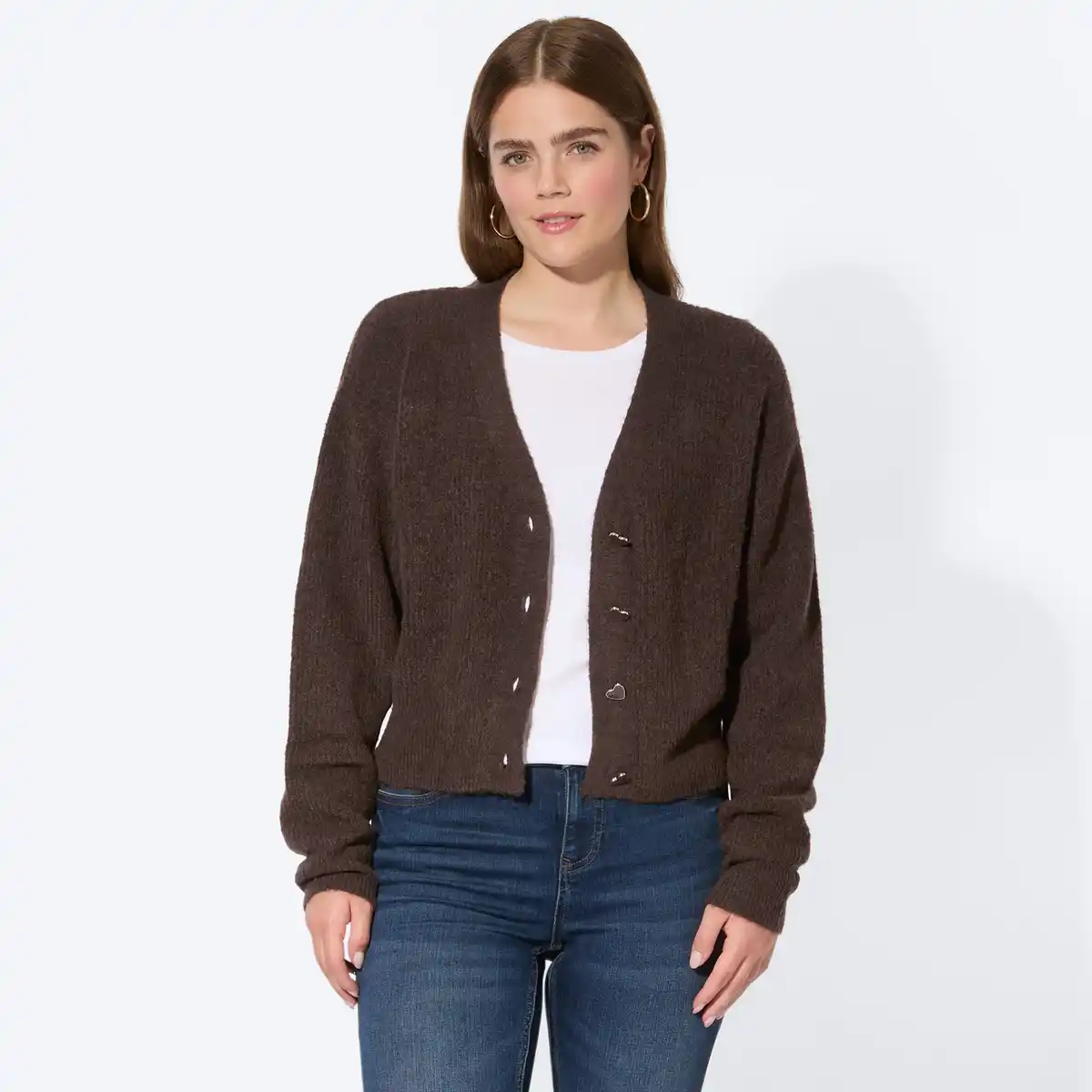Bild 1 von Damen-Cardigan mit Herzknöpfen