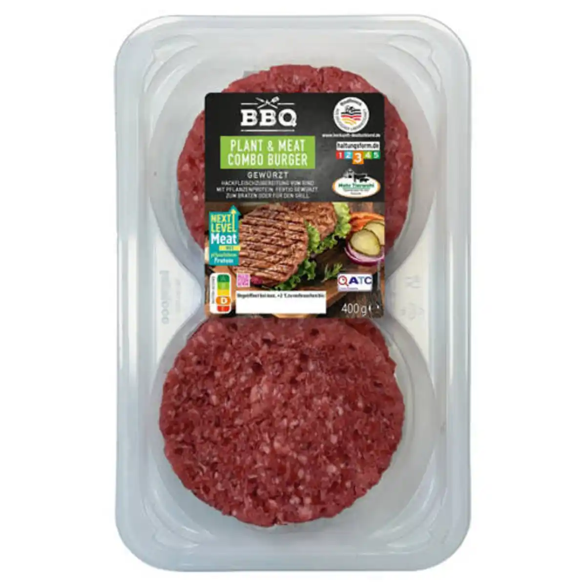 Bild 1 von BBQ Rind Plant & Meat Combo Burger 400 g