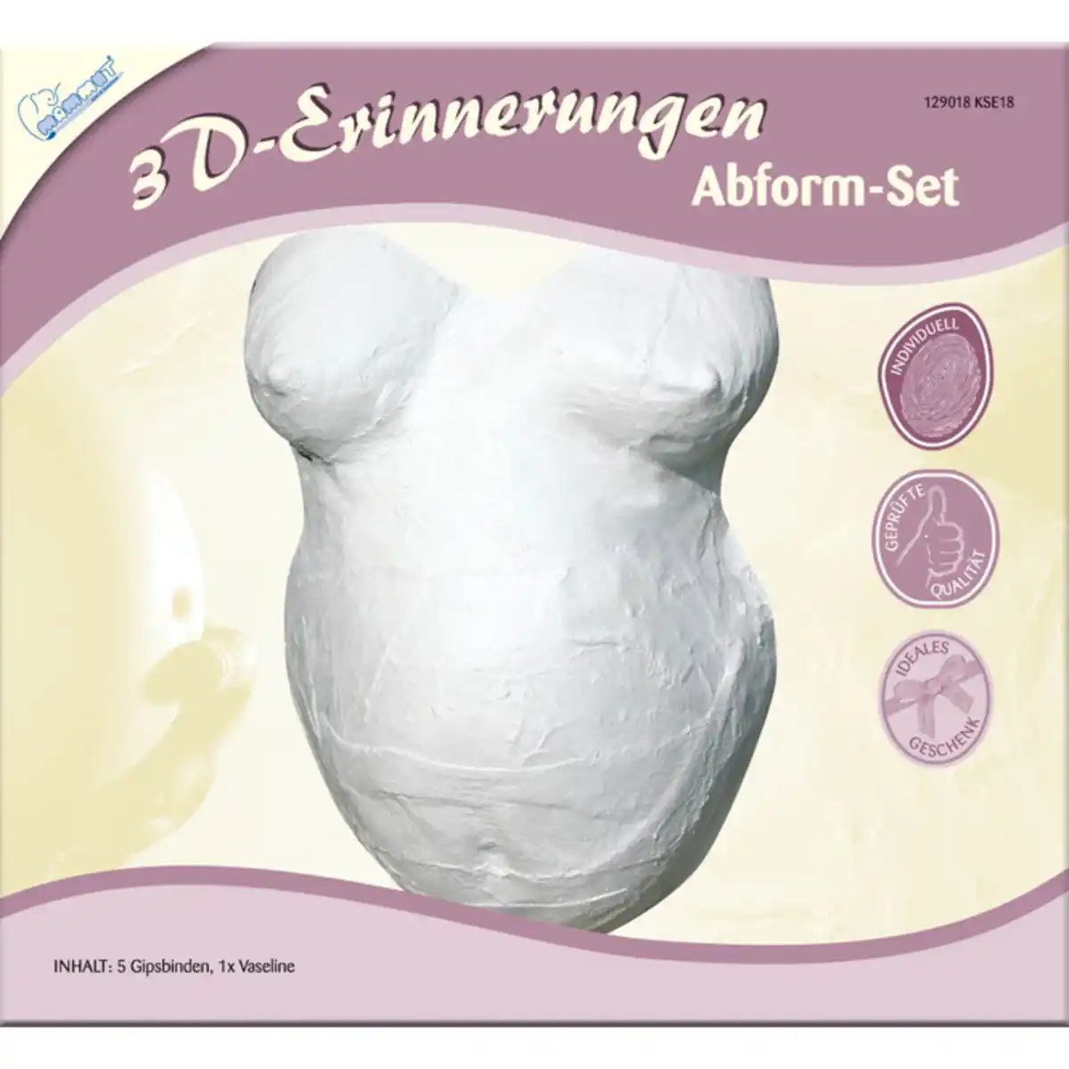 Bild 1 von 3D Erinnerungs Gips Set - Babybauch