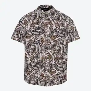 Herren-Kurzarmhemd mit Paisley-Muster