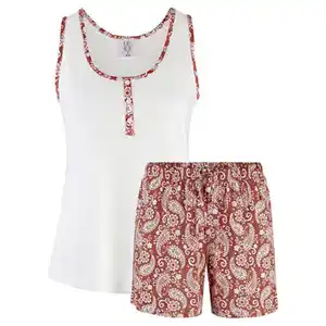 UP2FASHION WOMEN Damen Pyjama, Weiß, S 36/38