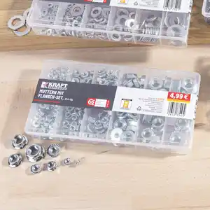 Kraft Werkzeuge Muttern mit Flansch-Set 244-tlg.