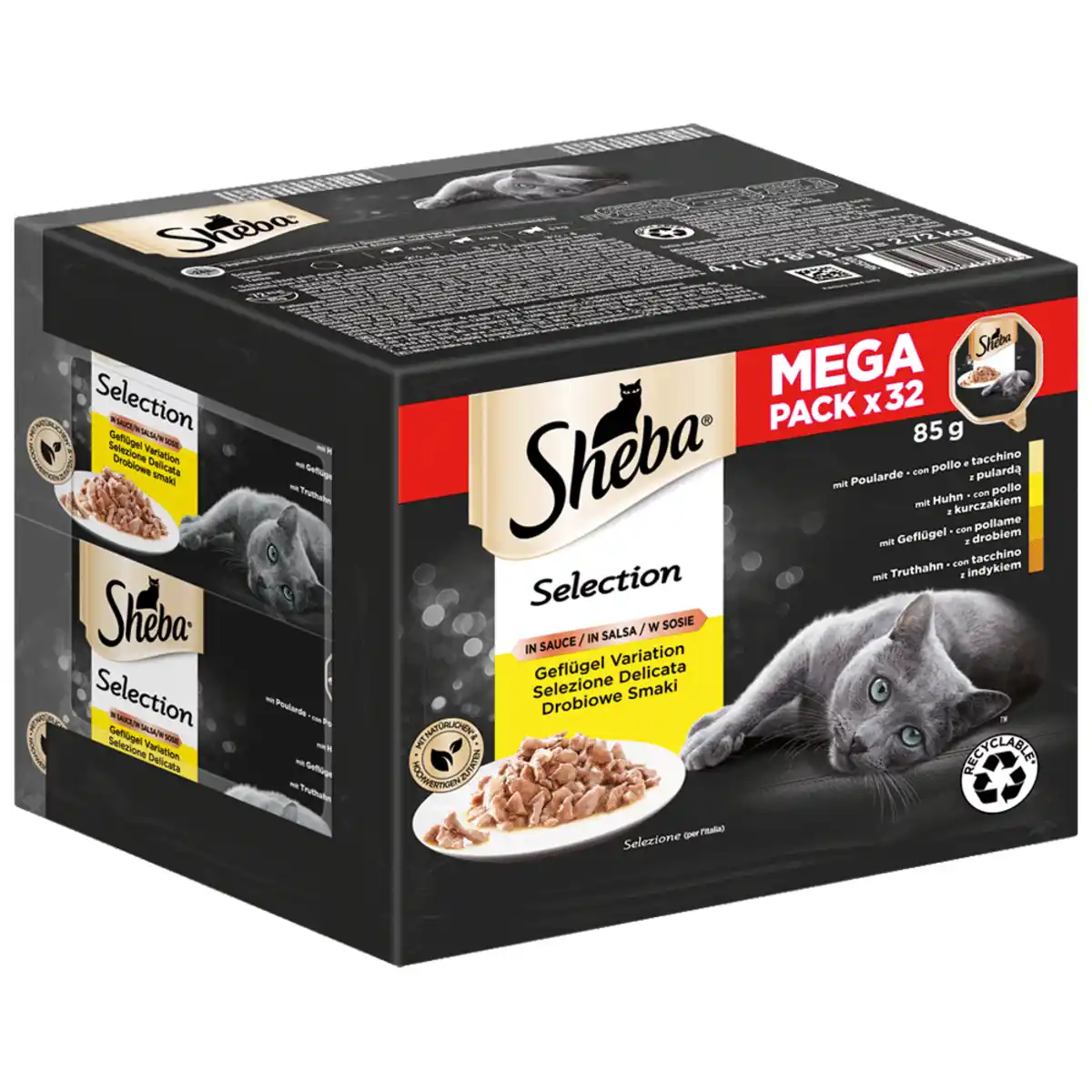 Bild 1 von Schale Mega Pack Selection in Sauce Geflügel Variation 32 x 85g