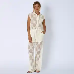 Damen-Hose in Ajour-Strick