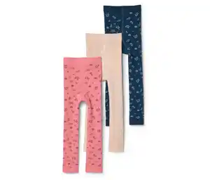 3 Kinder-Thermoleggings, Blumen