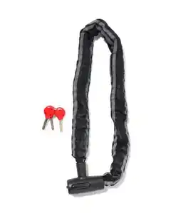 Kette mit festem Schloss, 90 cm, Ø 8 mm, schwarz