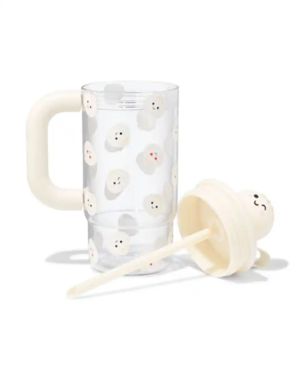 Bild 3 von Trinkbecher, 720 ml, mit Trinkhalm, Teigtasche