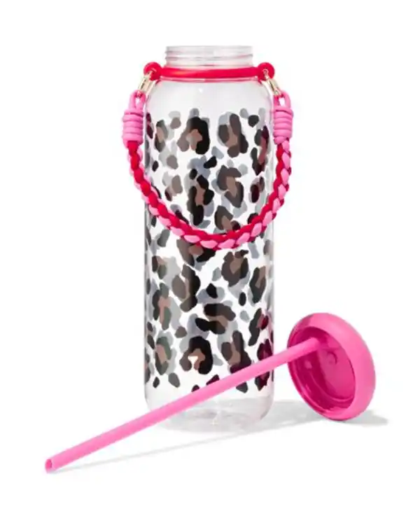 Bild 3 von XXL-Wasserflasche, 1150 ml, mit Band, Leopardenmuster
