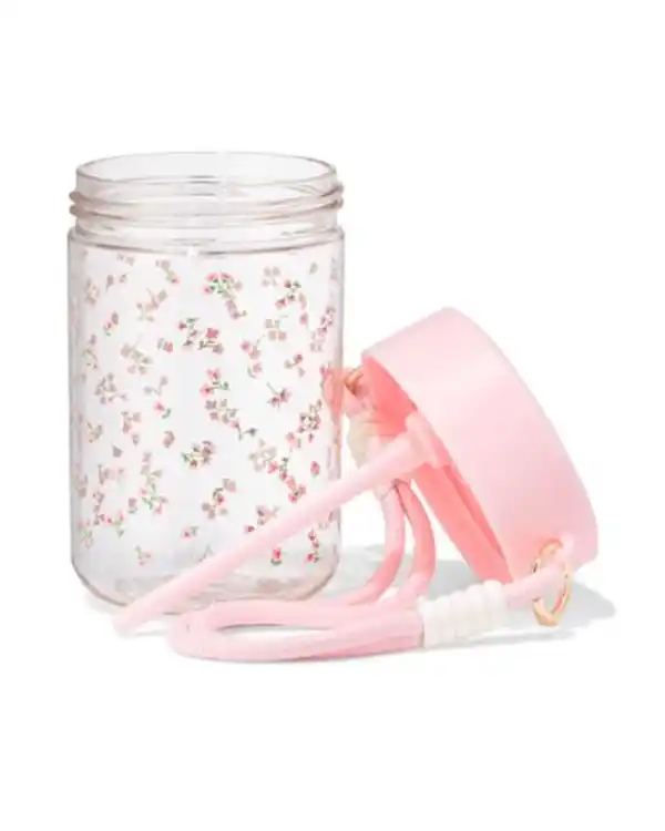 Bild 3 von Wasserflasche, 450 ml, mit Band, Blumen