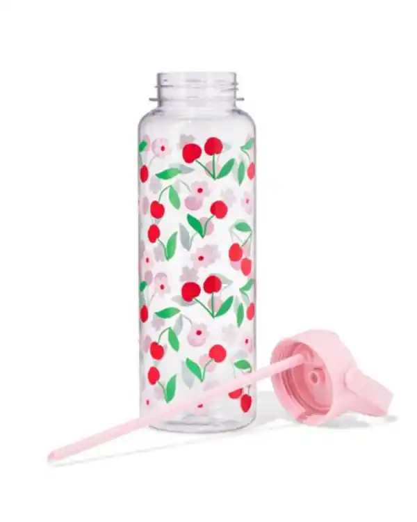 Bild 3 von Wasserflasche 1150 ml mit Trinkhalm, Kirschen