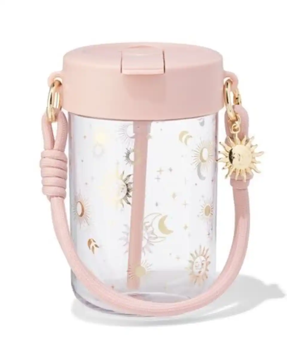Bild 1 von Sassy Me Wasserflasche, 450 ml, mit Band, Sonne