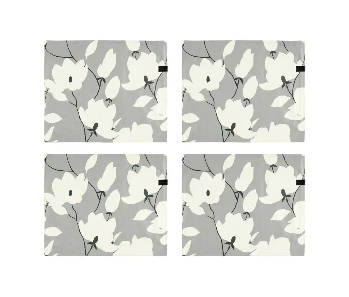 Bild 1 von SCHÖNER WOHNEN - Kollektion 4er-Tischset, grau-floral