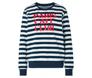 Sweatshirt, blau-weiß gestreift