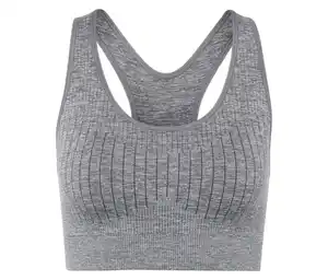 Seamless-Sport-BH, grau meliert