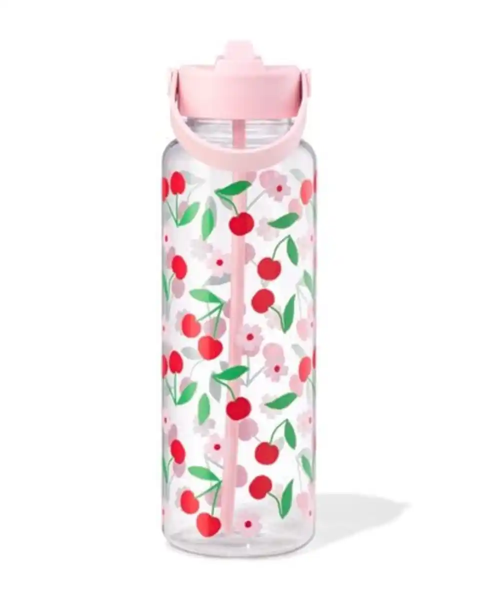 Bild 1 von Wasserflasche 1150 ml mit Trinkhalm, Kirschen