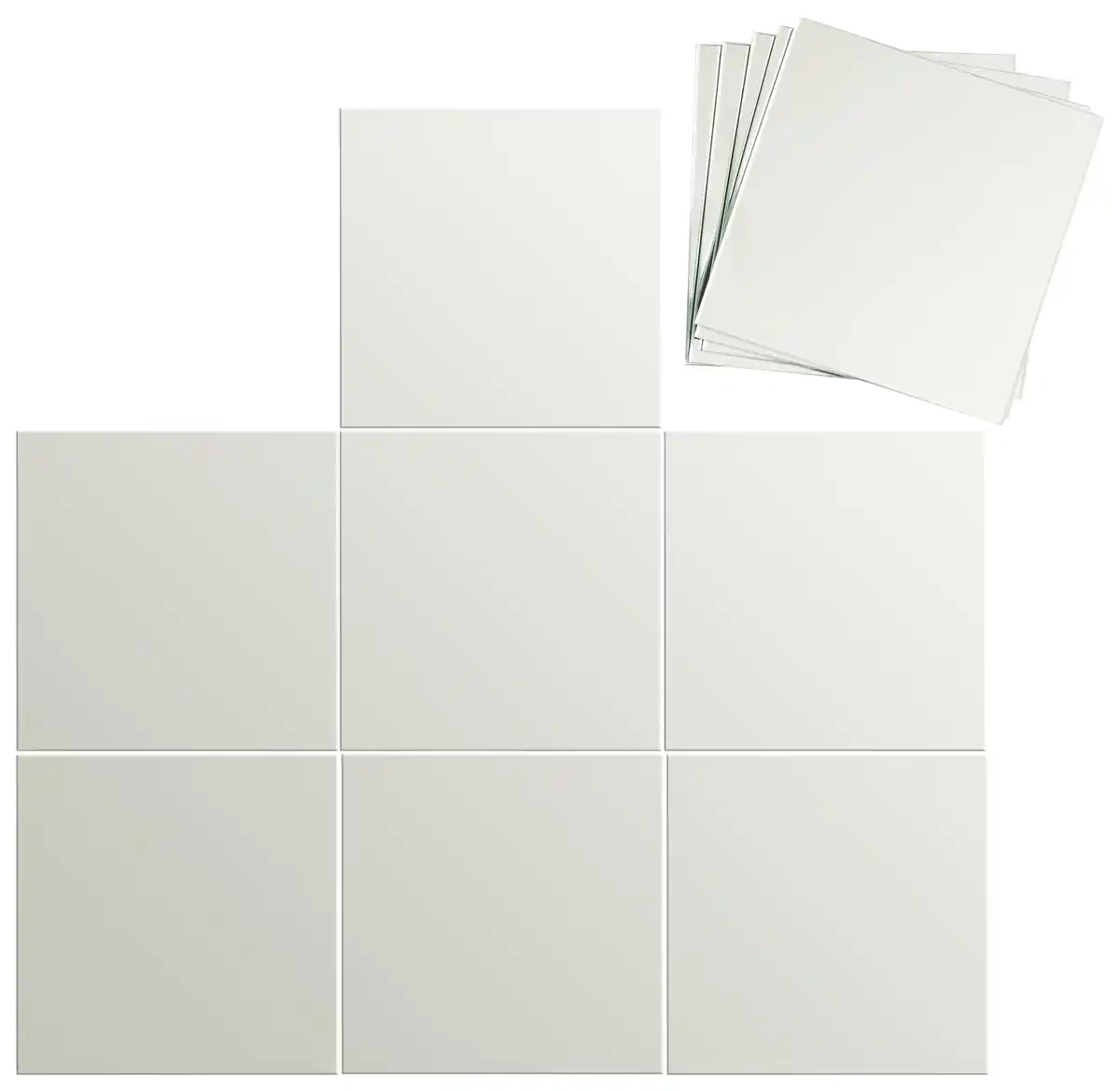 Bild 1 von Spiegelfliesenset in Tail Silberfarben, Silberfarben