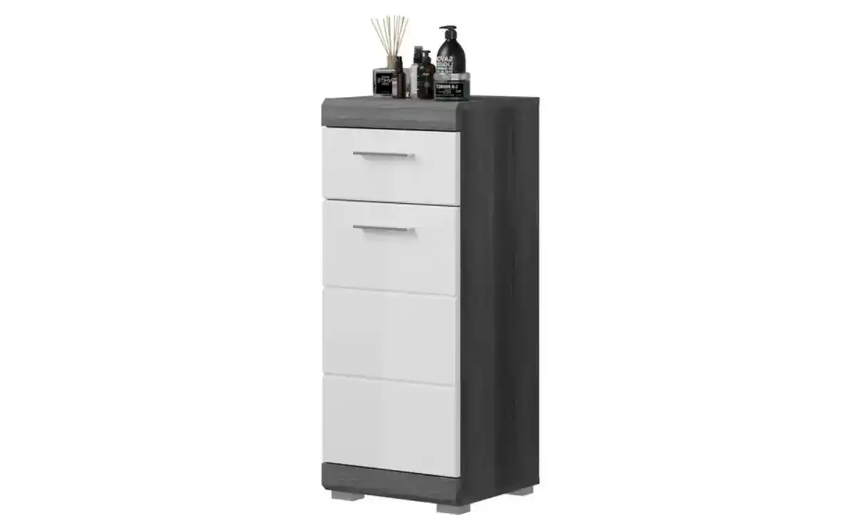 Bild 2 von Unterschrank SCHLOONSEE, Breite 37cm, 1 Tür, 1 Schubkasten, 2 Fächer, MDF-Front in verschiedenen Farben erhältlich, Badmöbel, Badschrank, Kommode, Bad Schloonsee