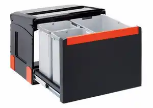 Einbauabfallsammler 11045 ca. 30l, Orange, Schwarz