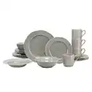 Bild 1 von Creatable Kombiservice Arianne Grau, Grau, Keramik, 20-teilig, 350 ml, Essen & Trinken, Geschirr, Geschirr-Sets, Kombiservice