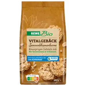 REWE Bio Vitalgebäck mit Sonnenblumenkernen 200g