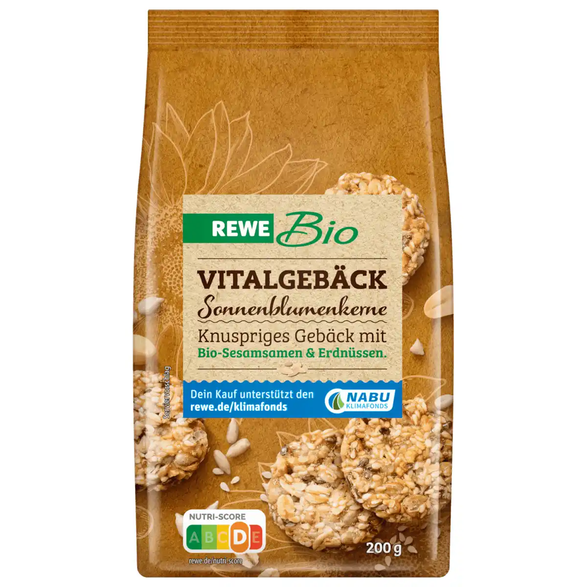 Bild 1 von REWE Bio Vitalgebäck mit Sonnenblumenkernen 200g