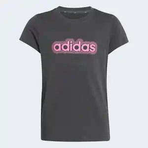 ADIDAS T-Shirt Kinder Baumwolle - grau/rosa