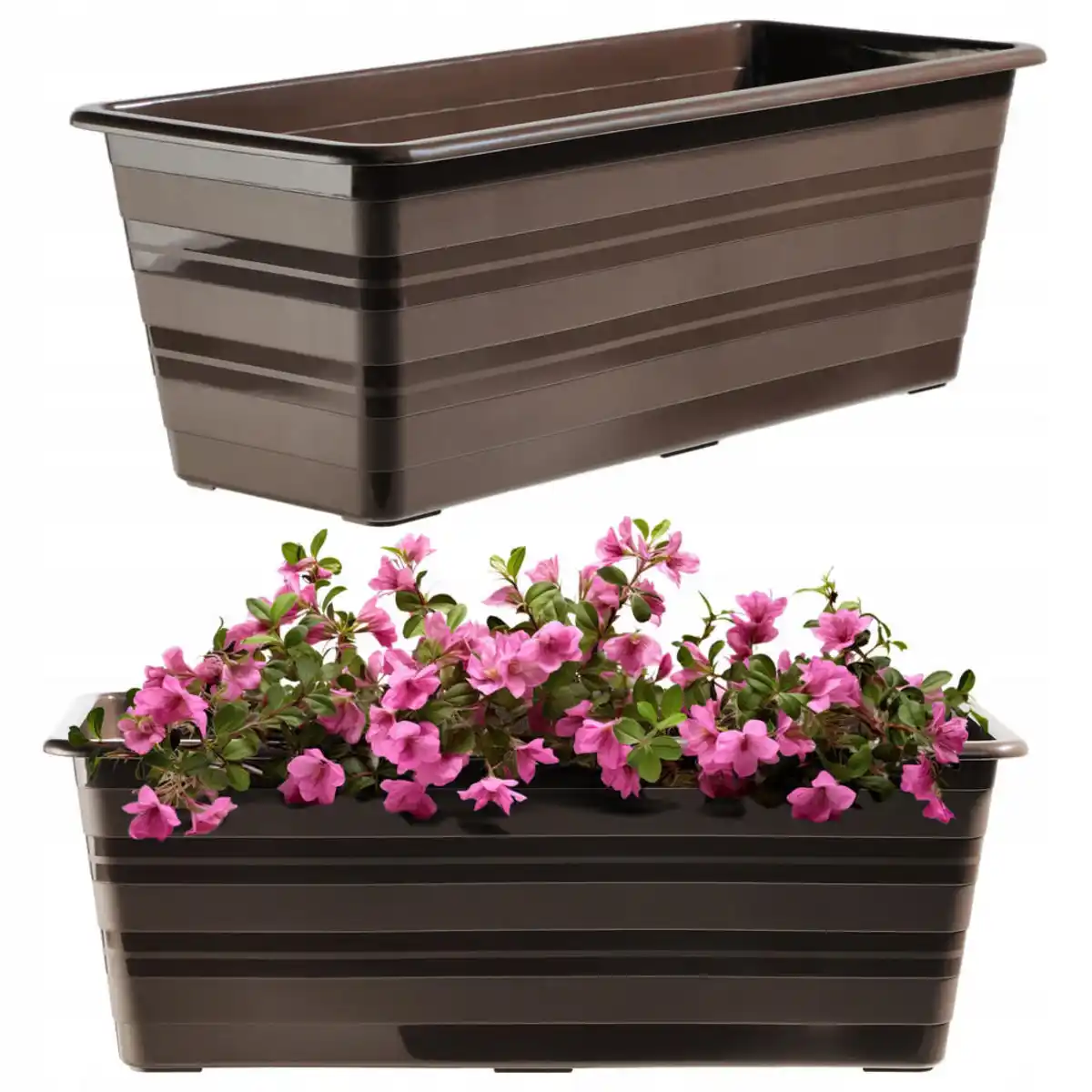 Bild 1 von Kadax Balkontopf, Braun, Kunststoff, 17x40 cm, Dekoration, Blumen & Zubehör, Übertöpfe