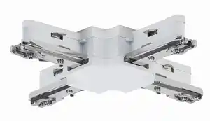 Schienensystem-Verbinder X-Verbinder in Weiß, Weiß