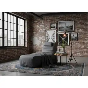 Mid.you Sitzsack Cloud Xxl, Grau, Textil, Füllung: Schaumstoff, 40x70x170 cm, Made in EU, Bezug abnehmbar, Wohnzimmer, Hocker, Sitzsäcke