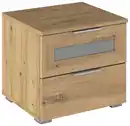 Bild 1 von Nachtkästchen Mars 2L-GR Eiche Artisan/Klar, Klar, Eiche Artisan